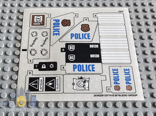 Lego Town City Polizei NUR AUFKLEBERBOGEN für Lego Set 60130 Gefängnisinsel