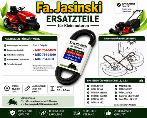 Keilriemen für gutbrod glx - gutbrod,