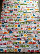 Vintage Graziela Eisenbahn Original Kinderbettbezug Bettbezug Stoff Unbenutzt