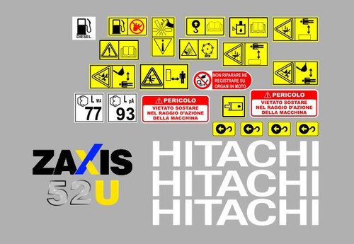Hitachi 3 aufkleber - hitachi, zx