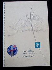 VW Käfer beetle Cabriolet Ovali 30PS 32S. A4 1955 Deutsch Prospekt Brochure 770