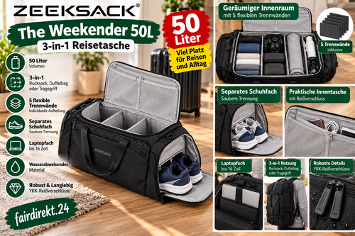 Zeeksack the weekender - weekender, 50l