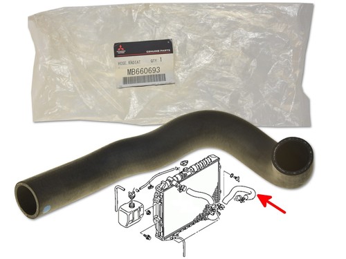 Kühlerschlauch unten mb660693 - kühlerschlauch,