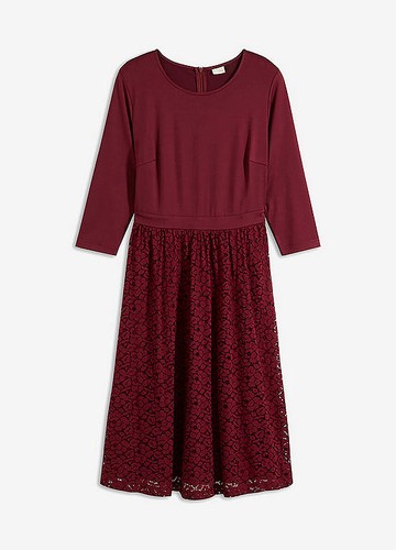 Midikleid 38 dunkelrot - gr.,
