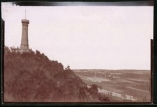 Ansicht Colditz i. Sa., Partie am Heimatturm mit Blick zur Steingutfabrik 