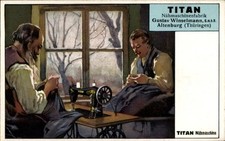 Künstler Ak Altenburg in Thüringen, Reklame, Titan Nähmaschine,... - 11180513