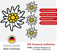 Alpen Edelweiss Aufkleber Set