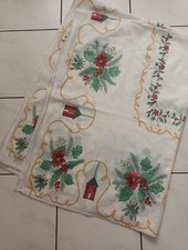 Nostalgie, alte DDR Malimo Druck-Tischdecke # Weihnachten#