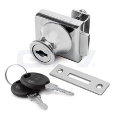 Glastür Sicherheit Cam Schloss Schrank Schublade Schrank Schließfach + Schlüssel Chrom