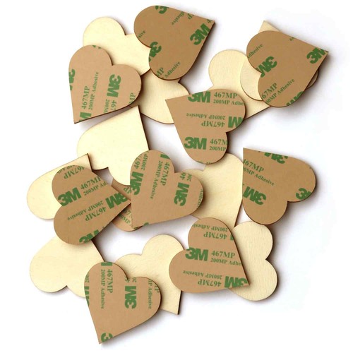 Selbstklebende holz herzen - holz,