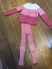 Next Strumpfhose Pullover Pulli Katze 110 116 Rosa beige w. neu
