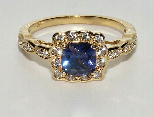 Ring gelbgold auf silber - 9, kt