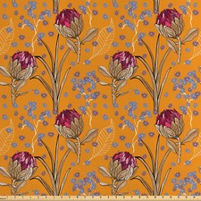 Blumen Satin Stoff als