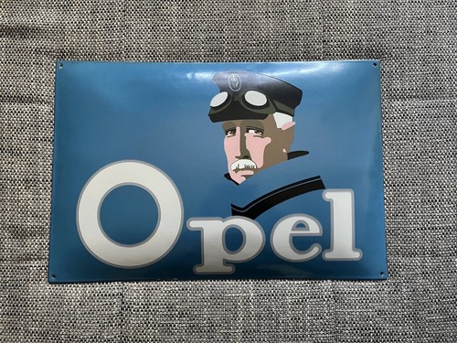 Vintage opel emailleschild - vintage,