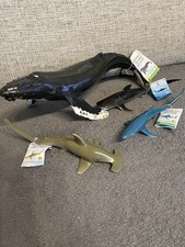 Konvolut Buckelwal Blau- Tiger Hai Hammerwal Safari Ltd Monteray Bay Aquarium