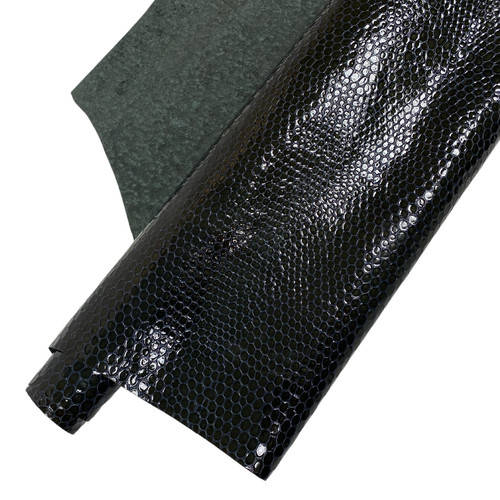 Leder reptil geprägtes - leder,