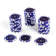 50 Poker-Chips Wert 10 blau