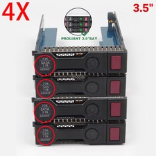 4x HP HDD Caddy Rahmen 3.5 Zoll SAS / SATA G8 G9 DL360 DL380 DL380p 651314-001