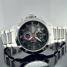 HERREN LUXUS CHRONOGRAPH  KERAMIK /EDELSTAHL MIX  SILBER/ SCHWARZ#  SCHMUCKJAGD