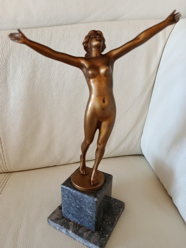 Antike art déco bronzefigur - art-déco,