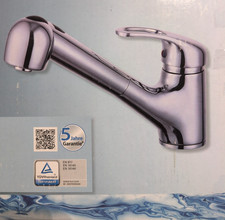 Wellwater Armatur Spültischarmatur Einhebelmischer Edelstahl Look  Küchenarmatur