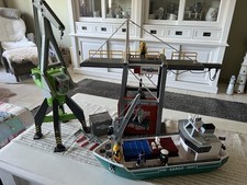Playmobil Containerschiff  mit Frachtkränen