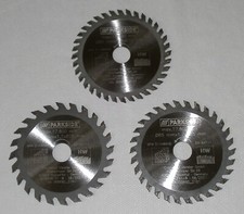 3 x TCT Mini Sägeblatt Ø 85 x 2 x 15 mm, 24 / 30 / 36 Zähne, HW Tauchsägeblatt