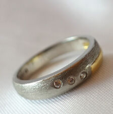 950 Platin und 750 Gold Ring 0,03 ct Brillanten Platin Gelbgold / CU 224(31)