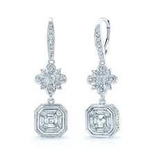 18K Weiss Gold Asscher Diamant