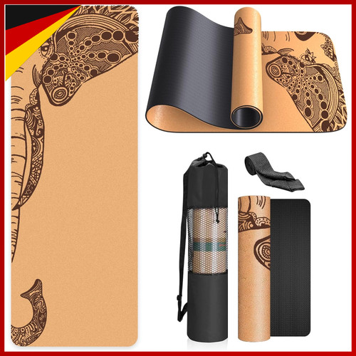 Yogamatte kork rutschfest - yogamatte,