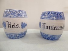 VILLEROY und BOCH  "DRESDEN" VORRATSBEHÄLTER "REIS & PANIERMEHL"  ANTIK