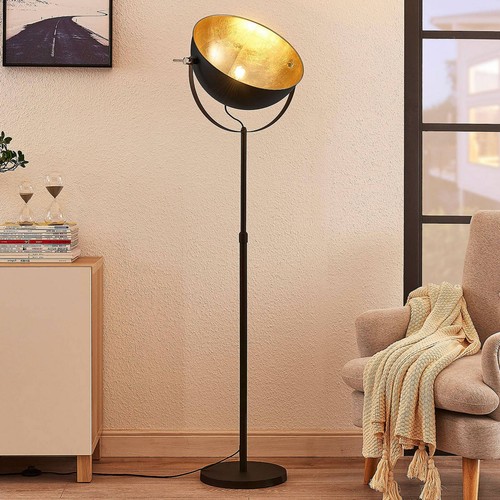 Lindby stehlampe schwarz gold - lindby,