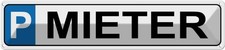 Blechschild 10x46 cm Parkplatz