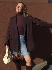 H&M Blazer Bordeaux S