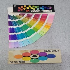 Vintage Fishburn Ink IPI Color Finder Formula Guide Fan Deck Chart Coated Paper