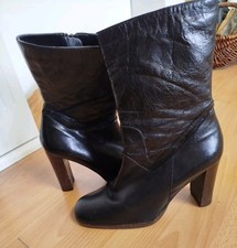 BRONX ? Stiefel ? Stiefeletten ? Leder? ? hoher Absatz ? Gr. 39