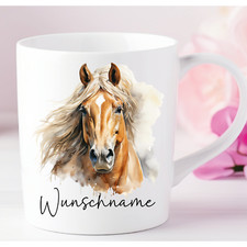 Palomino Pferd Pony Fohlen Haflinger - Personalisierte Tasse mit Wunschname/Text