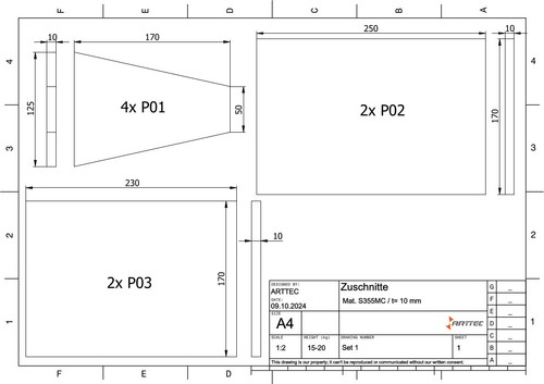 Laserteile dicke mm - 10,