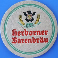 Alter Bierdeckel Herborner Bärenbräu um 1950