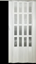 Falttür Schiebetür PVC Nischentür Faltwand weiß 86x203cm mit Fenster Plexiglas