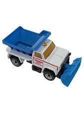 MATCHBOX Highway Maintenance Truck Modellfahrzeug Schneepflug Kipper Weiß 8cm