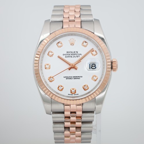 Rolex datejust 36mm 18k - rolex, rose