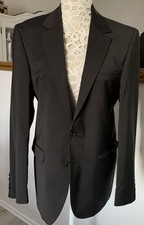 Jacket/Blazer von Benvenuto, Gr. S/44,  schwarz-grau, feingestreift