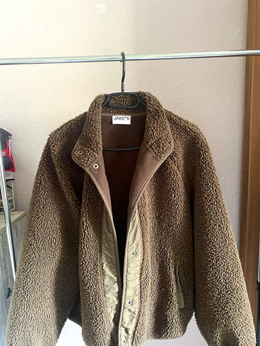 Jake teddyjacke fleece - fleece, braun