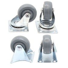 Set mit 4 Rollen aus Eisen Bock- und Lenkrollen Möbelrollen