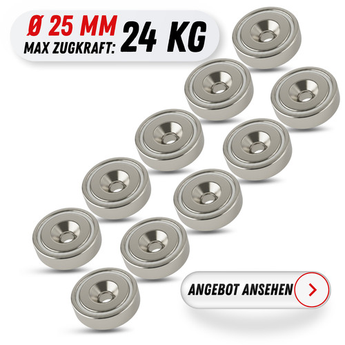 Neodym magnet mm 24 kg - 24,