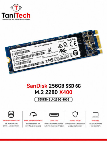 Sandisk 256gb ssd - 6g, 2280