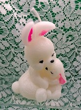 Kerze Motiv Hasen,  Kaninchen 