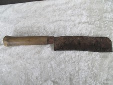 alte antike Hippe  Heppe Machete Gertel Beil Gartenmesser -3