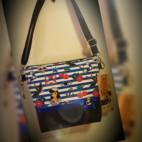 Tasche oldscool maritim - tasche, maritim/